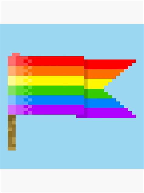 Rainbow Flag Pixel Art Poster For Sale By Bot Redbubble