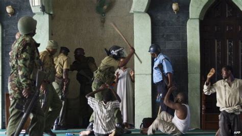 Kenya Police Seize Weapons In Mombasa Mosques Raid Bbc News