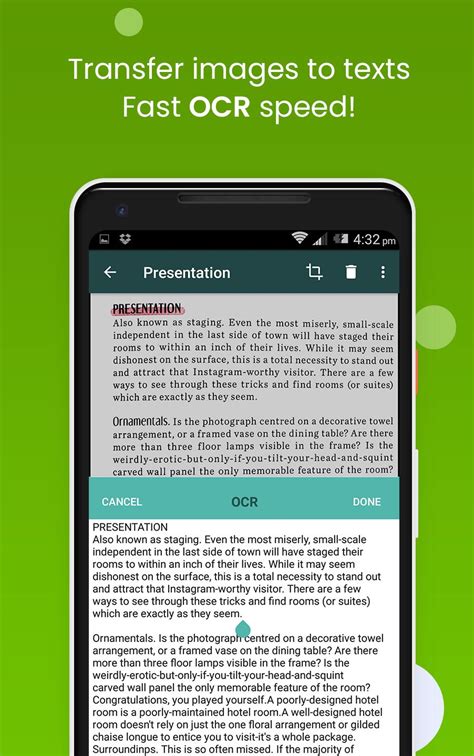 You can use it to convert your handset into a little scanner. Clear Scan: Free Document Scanner App,PDF Scanning for ...