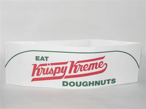 Krispy Kreme Paper Hat Paper Hat Krispy Kreme Doughnut Krispy Kreme