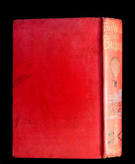 1899 Rare Victorian Book Jules Verne Five Weeks In A Balloon Illus