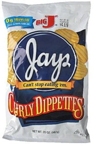 Jays Curly Dippettes Potato Chips 20 Oz Nutrition Information Innit