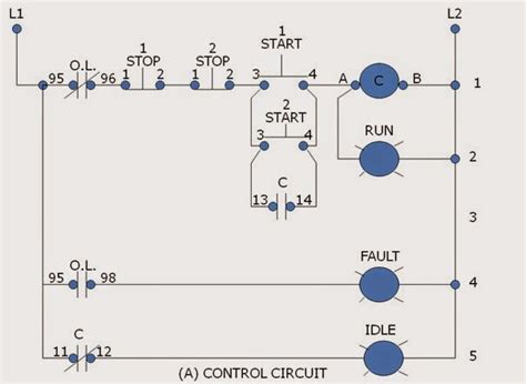 Two Station Motor Control Motor Control Operation And Circuits