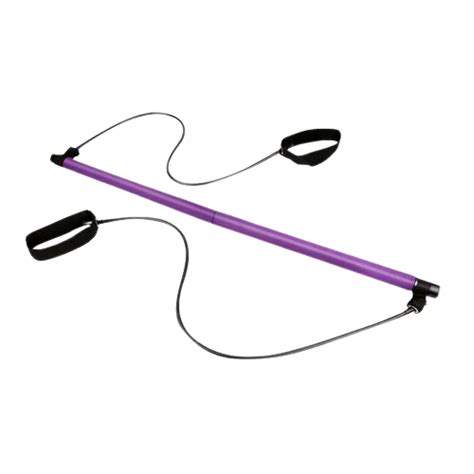 Pilates Bar Kit With Resistance Band Purple Kinzo