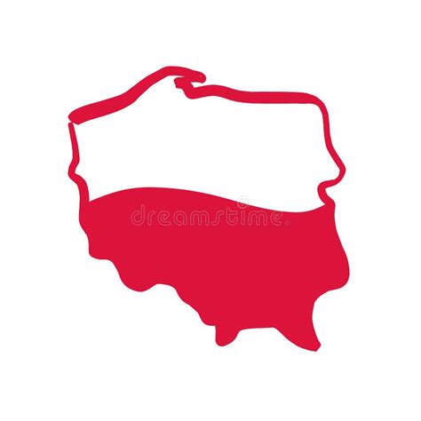 Poland Flag Map Simple Vector Stock Vector Illustration Of Stylized