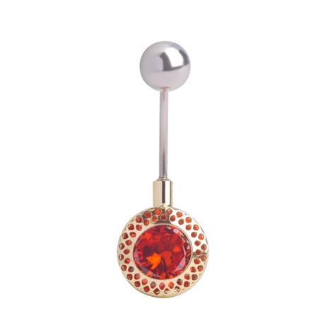 Funmor Round Belly Button Rings For Women Surgical Piercing Bikini