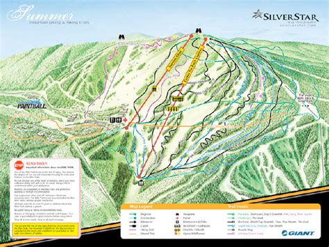 Silver Star Mountain Resort Summer Ski Trail Map • Mappery