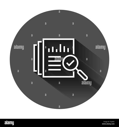 Icono De Documento De Auditoría En Estilo Plano Informe De Resultados