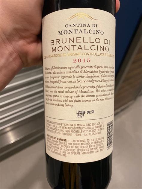 Cantina Di Montalcino Brunello Di Montalcino Italy Tuscany