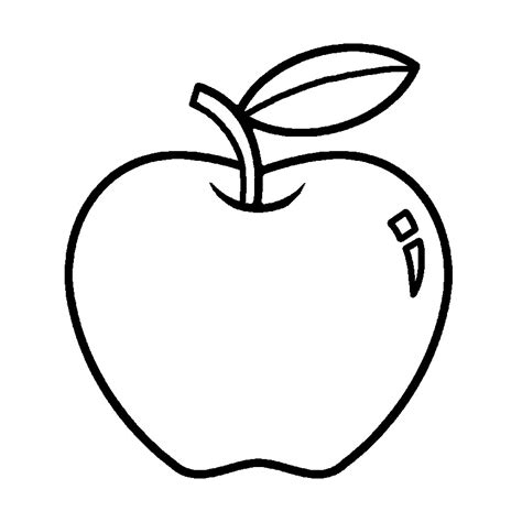 Apple Outline Clipart Clipart Nepal