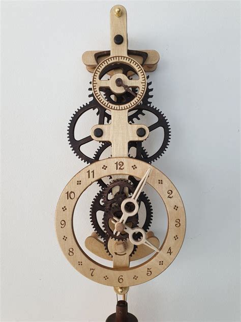 Wooden Wall Clock Cronos Kit Diy Project Kit Steampunk Etsy Australia