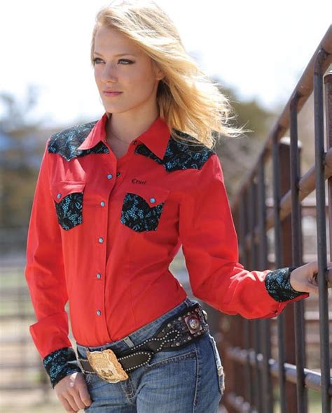 Cruel Girl Rodeo Western Barrel Arena Performance Red Shirt Cowgirl Nwt Medium Rodeo Shirts