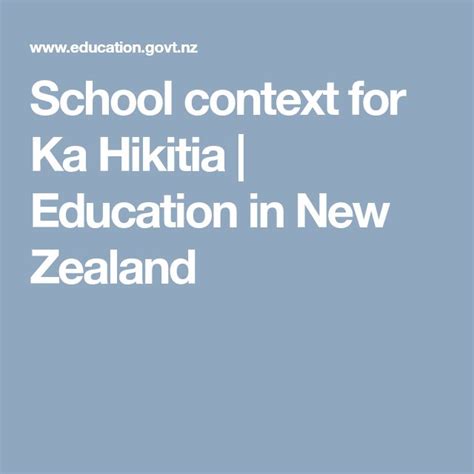 School Context For Ka Hikitia