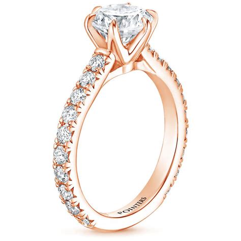 K Rose Gold Gis Le Eternity Diamond Engagement Ring Pointers Jewellers Fine Jewelry