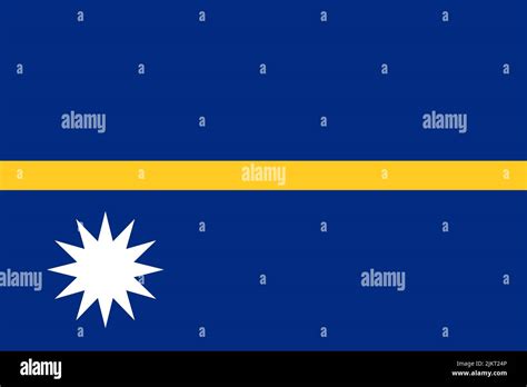 Flag Of Nauru Nauruan National Banner And Patriotic Symbol Official