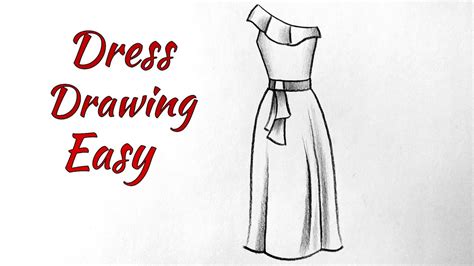 How To Draw A Beautiful Girl Dress Drawing Design Easy Fashion