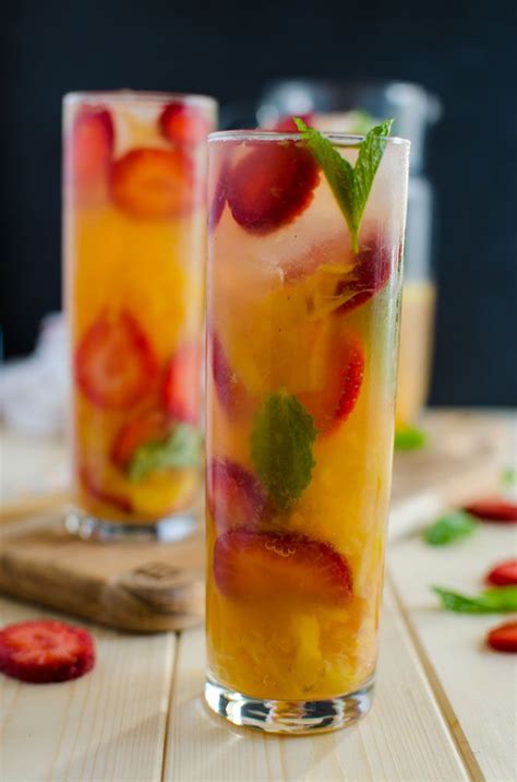 Refreshing Non Alcoholic Pineapple And Strawberry Sangria Recipe Healthy Summer Drinks