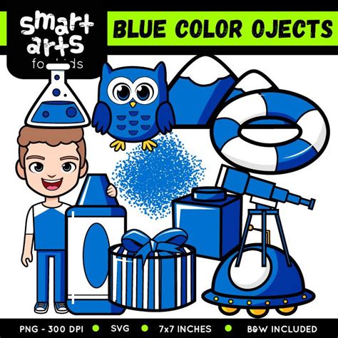 Blue Color Objects Clip Art Educational Clip Arts