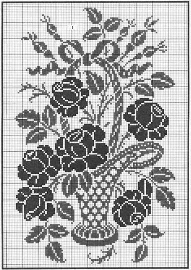 Find this pin and more on. Punto croce Fiori image by Betty Rigato | Filet crochet ...