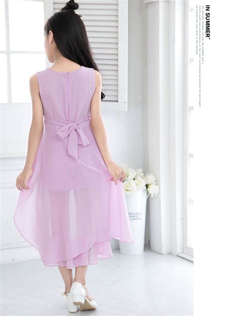 2017 Chiffon Dresses For Kids With Many Color Front Short And Long Back