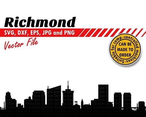 Richmond Va Skyline Svg Dxf Eps  Png City Scenery Etsy