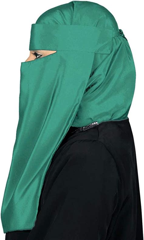 Mybatua Womens Soft Crepe Niqab Set Muslim Hijab Burqa Burka Naqaab