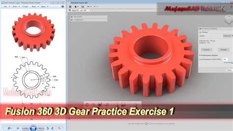 Fusion 360 3d Sketch Gear Tutorial Beginner Practice 1 Youtube