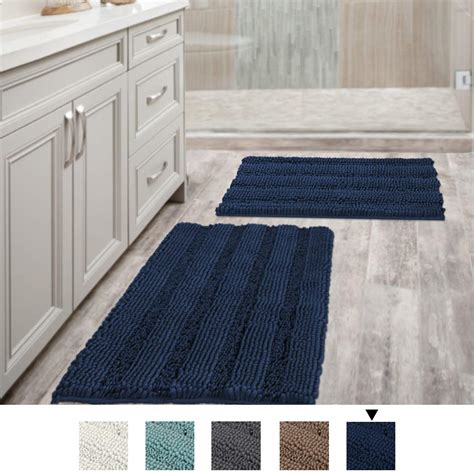 Enjoy free shipping & browse our selection of polyester bath rugs, 100% cotton bath rugs, bathroom rug sets and more! Tayyakoushi Bath Mat,Navy Blue Bathroom Rugs Slip ...