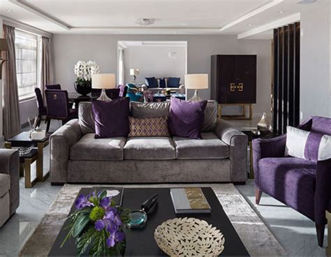 2030 Purple And Grey Living Room Walls