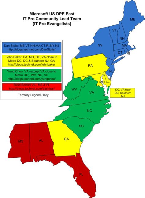 Us Map Of East Coast