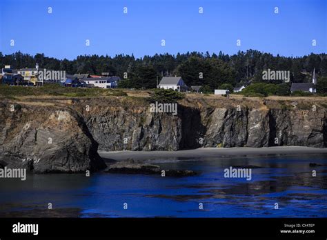 Town And Beaches Of Mendocino California Usa Stock Photo Alamy