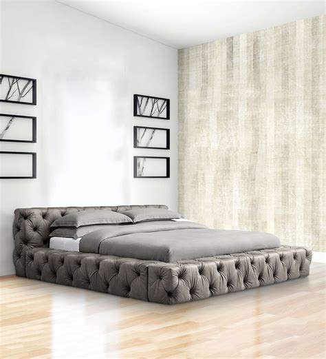 King size platform beds for the master suite. Buy Vigo Upholstered Platform King Size Bed in Grey Finish by Afydecor Online - King Size ...