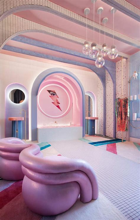 vaporwave room  reddit futuristic interior colorful interiors