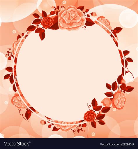 Background Design With Red Flowers Royalty Free Vector Image