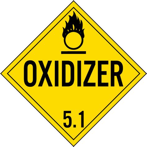 Oxidizer Class Placard K By Safetysign Com