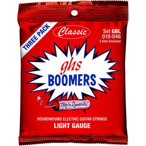 GHS GBLC3 PACK Light Boomers Multi-Pack Roundwound GBLC3 PACK