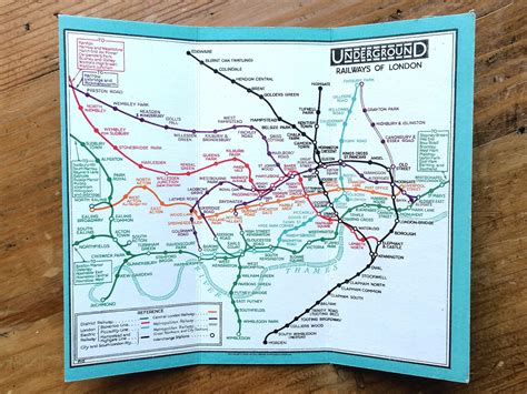 1929 London Underground Pocket Map Fh Stingemore Iconic Antiques