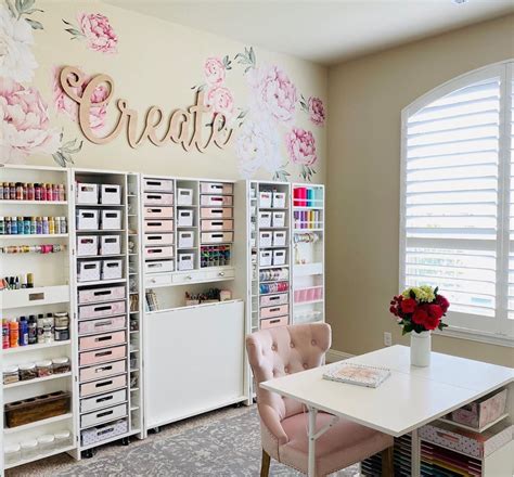 See more ideas about cricut craft room, craft room, cricut. Look at the fun wallpaper! in 2020 | Dream craft room ...