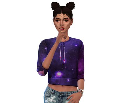 The Sims Resource Galaxy Belly Hoodie