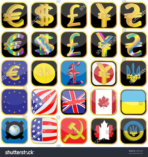 Generic mark, descriptive mark, suggestive mark, fanciful mark, arbitrary mark, service mark, and trade dress. Symbols Currencies Flag Different Countries Made Stock Vector 49683403 - Shutterstock