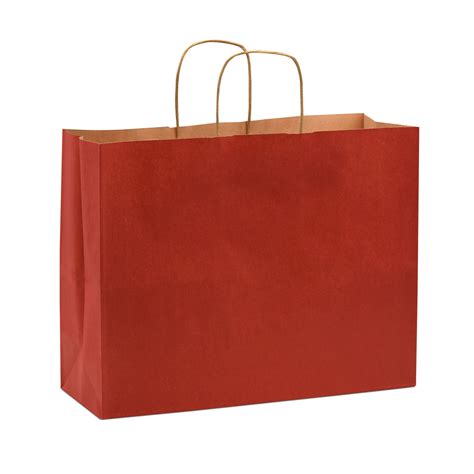 Red Colored Paper Bags Prime Line Retail