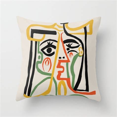 Buy Picasso Womans Head 1 Throw Pillow By Shamila Worldwide