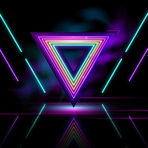 Neon Triangle Abstract 8k Ipad Pro Wallpapers Free Download