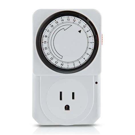24 Hour Programmable Mechanical Mains Plug In Timer Time Switch 3 Pin
