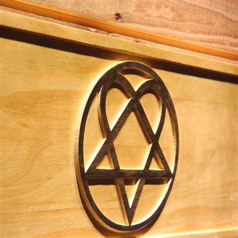 Him Heartagram Wood Sign Neon Sign Led Sign Shop Whats Your Sign