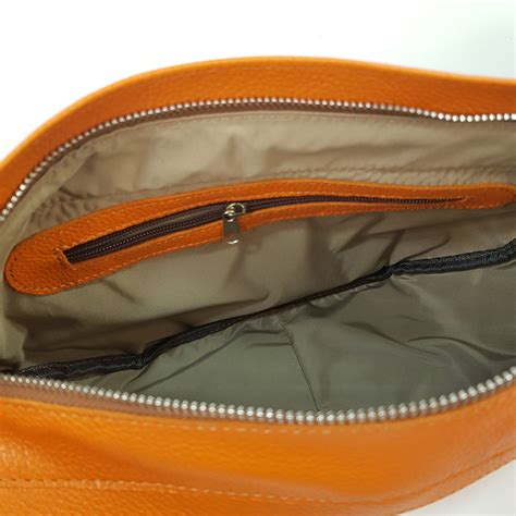 Orange Bag Soft Medium Crossbody Bright Leather Bag Etsy