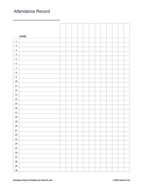 Download The Attendance Record In 2020 Attendance Sheet Template