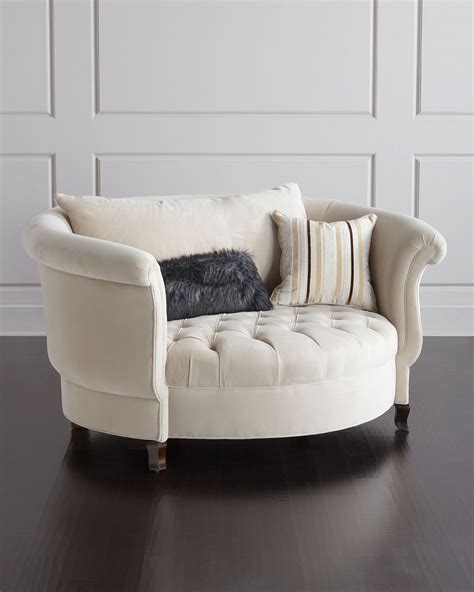 Haute House Harlow Ivory Cuddle Chair Neiman Marcus