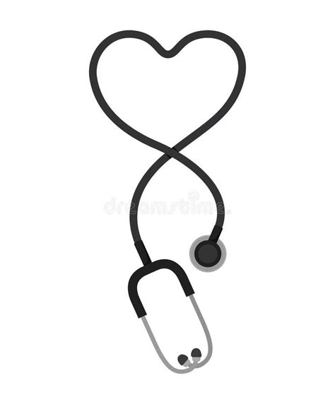 Stethoscope With Heart Shape Stock Vector Illustration Of Equipment
