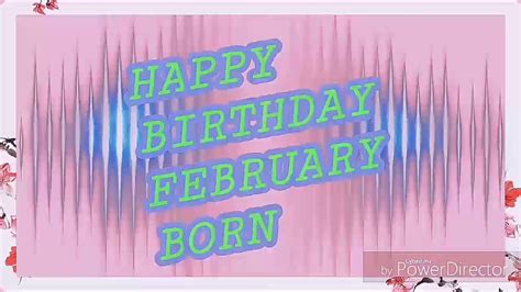 Happy Birthday February Born Whatsapp Status Video Animation Greetings